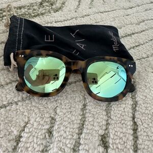Madewell Tortoise Shell Sunglasses with Green Lenses